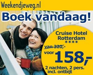 Weekendjeweg - Rotterdam, Cruise Hotel 4* Vanaf 158,00. Weekendjeweg - Rotterdam, Cruise Hotel 4* Vanaf 158,00.