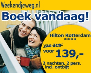 Weekendjeweg - Rotterdam, Hilton Rotterdam 4* Vanaf 139,00.