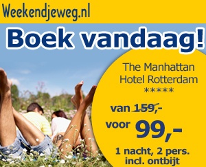 Weekendjeweg - Rotterdam, The Manhattan Hotel Rotterdam 5* vanaf 99,00. Weekendjeweg - Rotterdam, The Manhattan Hotel Rotterdam 5* vanaf 99,00.