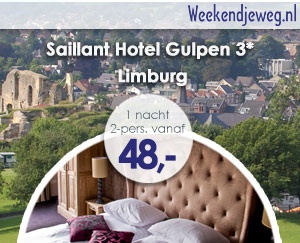 Weekendjeweg - Saillant Hotel Gulpen 3* vanaf 47,50.