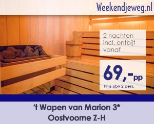 Weekendjeweg - 't Wapen van Marion 3* vanaf 138,-.