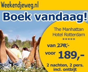 Weekendjeweg - The Manhattan Hotel Rotterdam 5* vanaf 189,-.