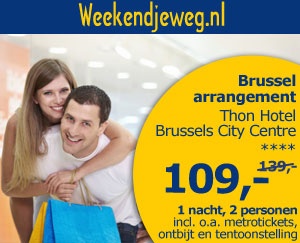 Weekendjeweg - Thon Hotel Brussels City Centre 4* vanaf 109,-.