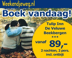 Weekendjeweg - Tulip Inn De Veluwe 3* vanaf 89,-.