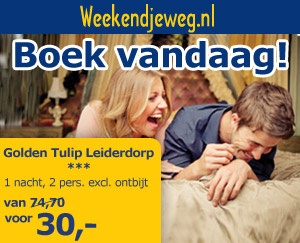 Weekendjeweg - Tulip Inn Leiderdorp 3* vanaf 30,-. Weekendjeweg - Tulip Inn Leiderdorp 3* vanaf 30,-.