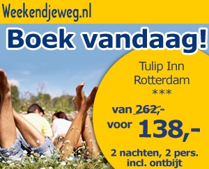 Weekendjeweg - Tulip Inn Rotterdam 3* vanaf 138,-.
