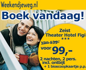 Weekendjeweg - Utrecht, Hotel Theater Figi Zeist 4* Vanaf 99,00. Weekendjeweg - Utrecht, Hotel Theater Figi Zeist 4* Vanaf 99,00.