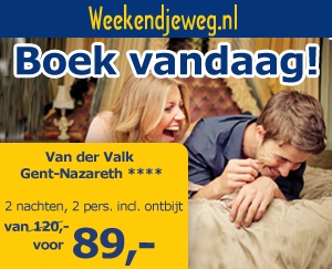 Weekendjeweg - Van der Valk Gent-Nazareth 4* vanaf 89,-. Weekendjeweg - Van der Valk Gent-Nazareth 4* vanaf 89,-.
