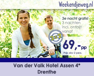 Weekendjeweg - Van der Valk Hotel Assen 4* vanaf 138,-.