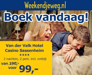 Weekendjeweg - Van der Valk Hotel Casino Sassenheim 4* vanaf 99,-. Weekendjeweg - Van der Valk Hotel Casino Sassenheim 4* vanaf 99,-.