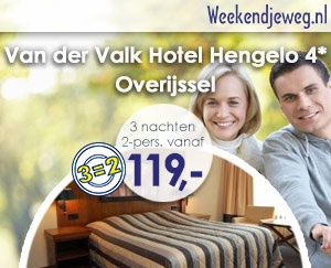 Weekendjeweg - Van der Valk Hotel Hengelo 4* vanaf 119,-. Weekendjeweg - Van der Valk Hotel Hengelo 4* vanaf 119,-.