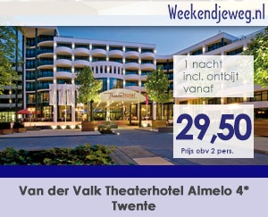 Weekendjeweg - Van der Valk Theaterhotel Almelo 4* vanaf 59,-.