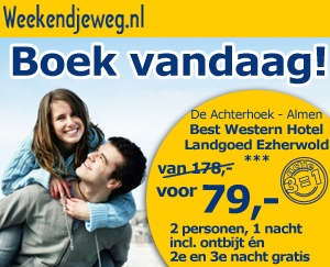 Weekendjeweg - Veluwe, Golden Tulip Epe 4* Vanaf 109,00.