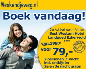 Weekendjeweg - Veluwe, Golden Tulip Epe 4* Vanaf 109,00. Weekendjeweg - Veluwe, Golden Tulip Epe 4* Vanaf 109,00.