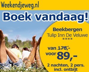 Weekendjeweg - Veluwe, Tulip Inn De Veluwe Beekbergen 3* Vanaf 89,00.