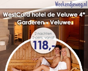 Weekendjeweg - WestCord hotel de Veluwe 4* vanaf 118,-.