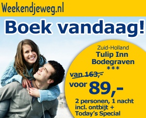 Weekendjeweg - Zuid-holland, Tulip Inn Bodegraven 3* Vanaf 89,00.