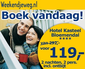 Weekendjeweg - Zuid-limburg, Hotel Kasteel Bloemendal Vaals 4* Vanaf 119,00.