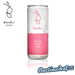 One Time Deal Wijn - Barokes Wine In A Can! 24 Blikjes Heerlijke Rose!