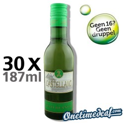 One Time Deal Wijn - Castellano Vino Clanco (30 Kunststof Flesjes) One Time Deal Wijn - Castellano Vino Clanco (30 Kunststof Flesjes)