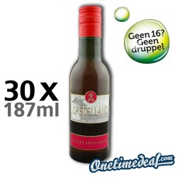 One Time Deal Wijn - Castellano Vino Rosado (30 Kunststof Flesjes) One Time Deal Wijn - Castellano Vino Rosado (30 Kunststof Flesjes)